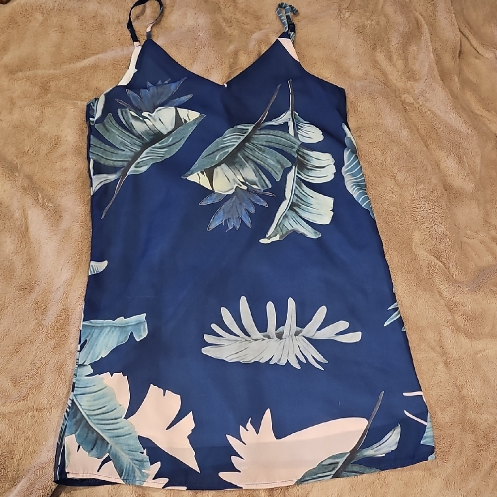 Hawaiian Floral Blue Women's Dress